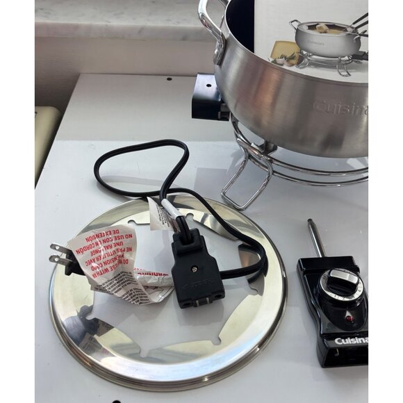 Cuisinart Electric Fondue Set With Stainless Steel Bowl Forks & Temperature Cont - Picture 4 of 7